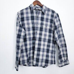 Double RL Ralph Lauren Blue Plaid Longsleeve Button Shirt Medium
